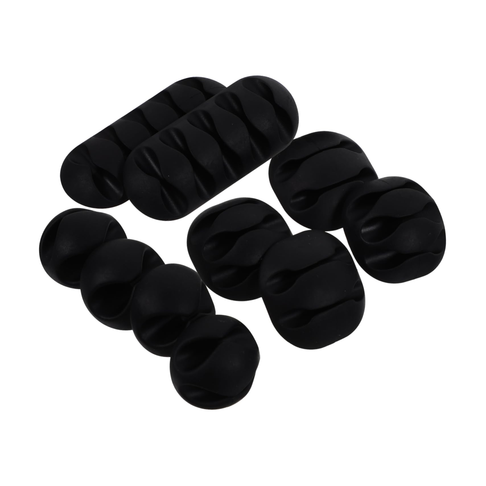 Hemobllo 30pezzi Organizer Di Cavi Plastica Per Gestione Elettrica Clip Per Cavi Adesive Per Ufficio e Casa Facile Da Usare Mantiene Desktop Ordinato e Pulito
