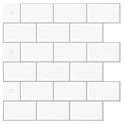 Art3d 10-Sheet Peel and Stick Backsplash, 12 in. x 12