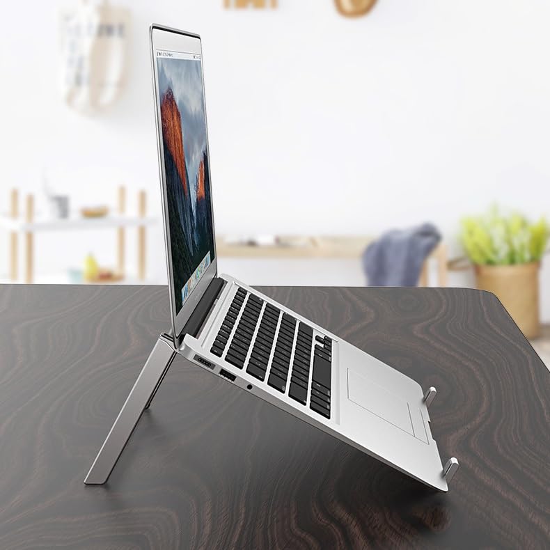 Support d'ordinateur portable en aluminium base ergonomique chic