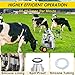 Electric Cow Milking Machine, 25L/6.6Gal Portable Milker Machine with Stainless Steel Bucket, Adjust Pressure, Automatic Pulsation Vacuum Milker, Portable Milker with Cups and Tubes for Cows and Goats