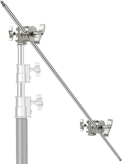 Neewer Extension Grip Arm Boom Arm with 2 Pieces Grip Heads - 40 inches/101.6 centimeters Aluminum Alloy Construction for Light Stand,Reflector and Other Equipment for Studio Video Photography(Silver)