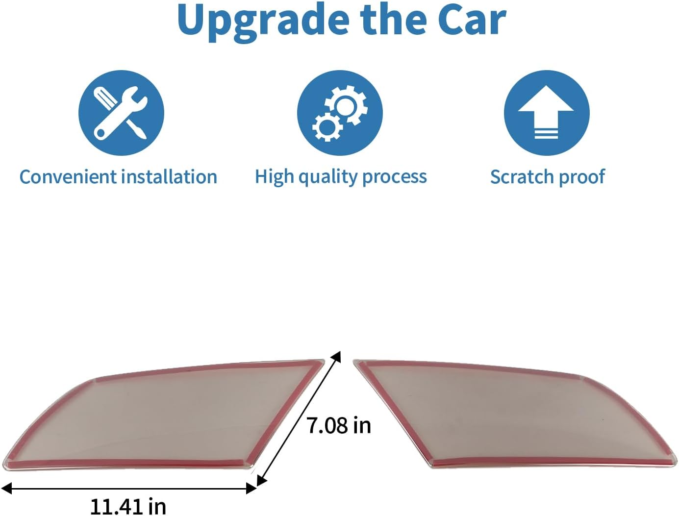 for Mustang Smoked Headlight Covers Trim Compatible with 2010-2014 Ford Mustang Smoked Black Exterior Accessories 2pcs