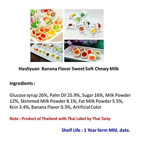 Dulces blandos masticables sabor plátano 100 piezas miniatura 3