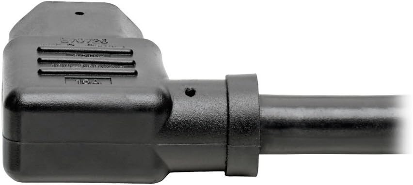 Tripp Lite Heavy Duty Power Cord 5-15P to Right-Angle C15, 15A, 14 AWG, 125V, NEMA 5-15P to Right-Angle IEC-320-C15, 8 Feet / 2.43 Meters, (P019-008-C15RA)
