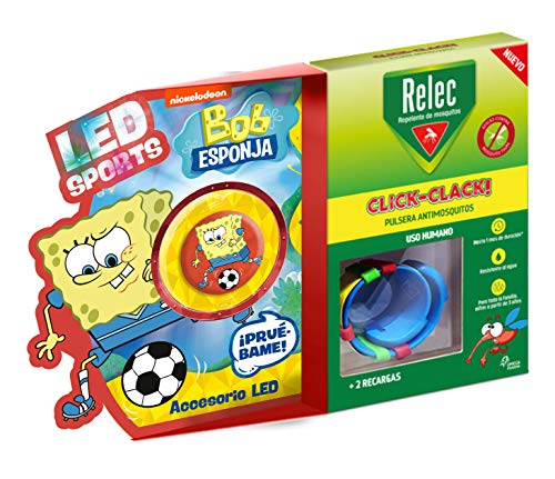 Relec Relec Antitimoschitos Bracelet Spongebob Football | Effective Against Tiger Mosquito | Water Resistant | Contains 2 Refills | Duration 2 Months 150g