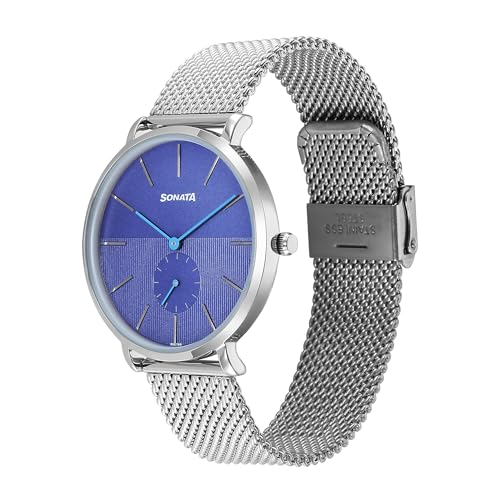Image of Sonata Ascent Quartz Analog Blue Dial Watch for Men