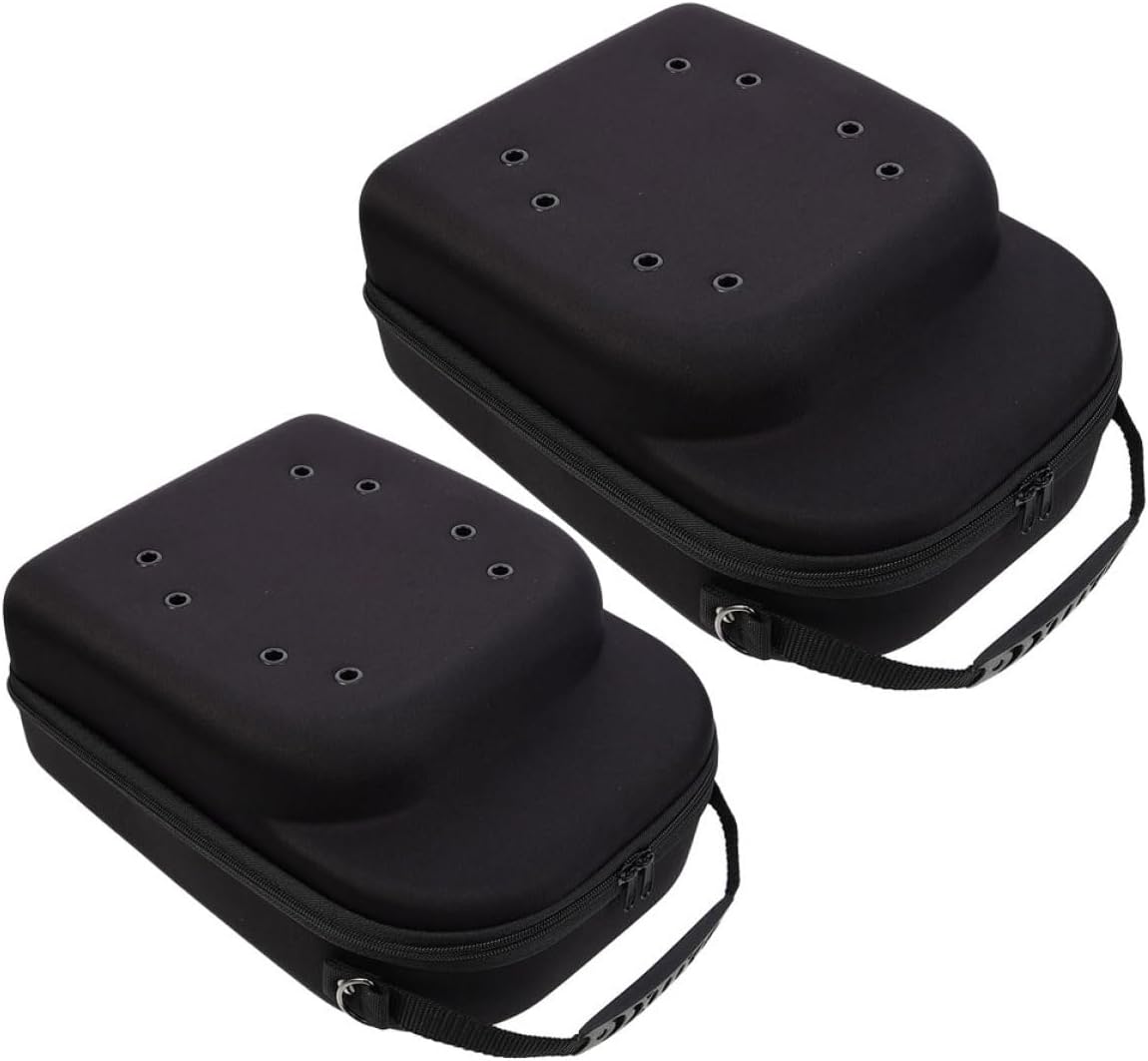 TIDTALEO Hard Eva Hat Storage Case Set 2pcs, Portable Baseball Cap Travel Carrier with Handle, Large and Small Hat Protective Boxes for Closet and Outdoor Use