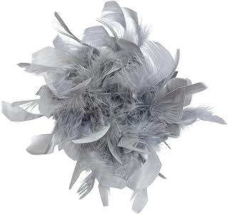 Elegant Feather Flower Large Brooch Lapel Pins for Women Men Wedding Party Dance Banquet Big Pins for Floral Shawl Dress Suit Clothes Accessories Corsage Brooches Jewelry Gifts 7.87in