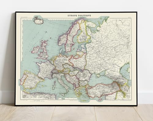 Historic Map - 1936 Europe Politique. - Vintage Wall Art - 30in x 24in