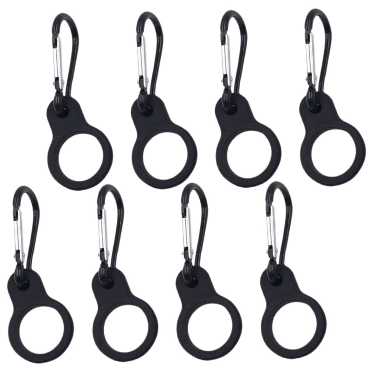 TOYANDONA Wasserkocher-aufhänger Wasserflasche Haken Fitnessstudio Sport Träger Groß Flaschenregal Flaschenschnalle Aus Metall Flaschenclip Für Draußen Kieselgel Schwarz