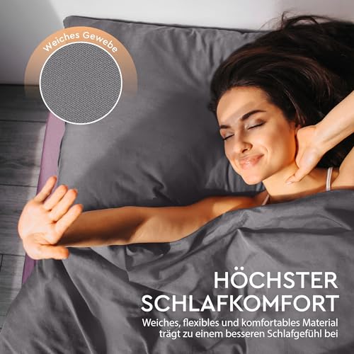 Bettwäsche Set aus 100% Baumwolle 135 cm x 200 cm 4-teilig