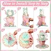 Zopeal 2 Torre per Cupcake Florale Alzata per Cupcake in Cartone