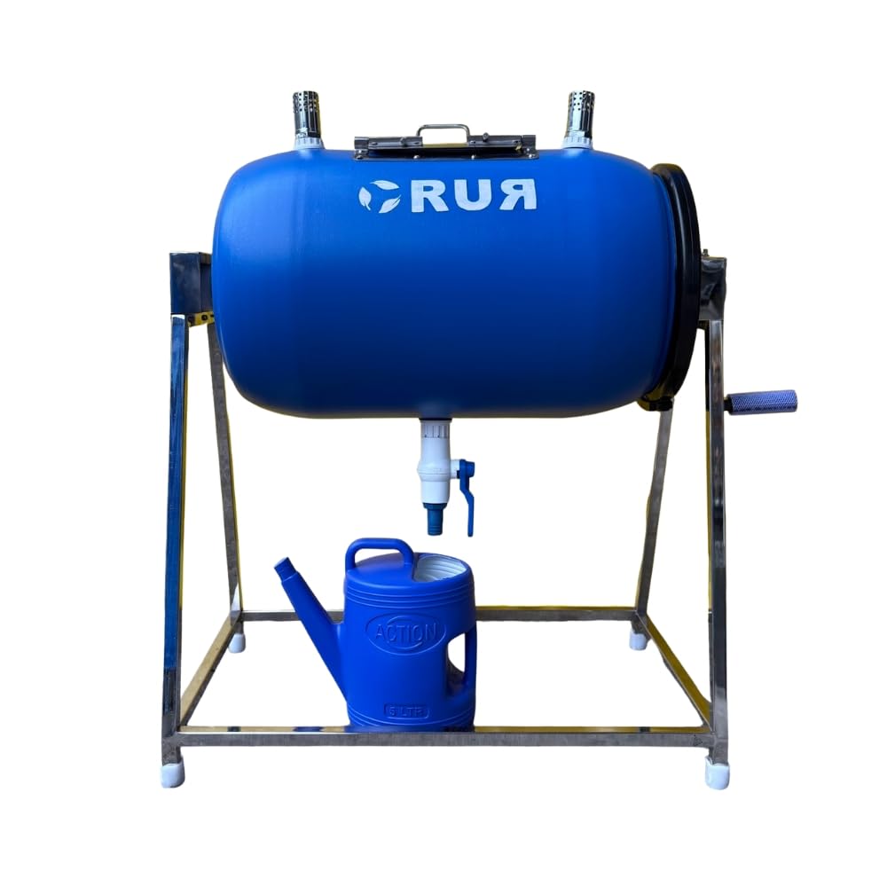 RGGC - XS (1kg/Day) : RUR'S Innovative Aerobic Tumbler Bio Composter. Perfectly Crafted for Home Composting. No Leaks, No Smell & Rodent Free. Removes All hazzles of composting with Bins!