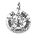 Colgante plata Ley 925m Tetragramatón 26 mm. amuleto [AB5165]