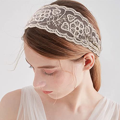 Zifengcer 8Pcs Lace Headbands For Women Girls Elegant Headbands For Girls Stretch Headbands For Hair Wide Headwrap Hair Turban #TOP4