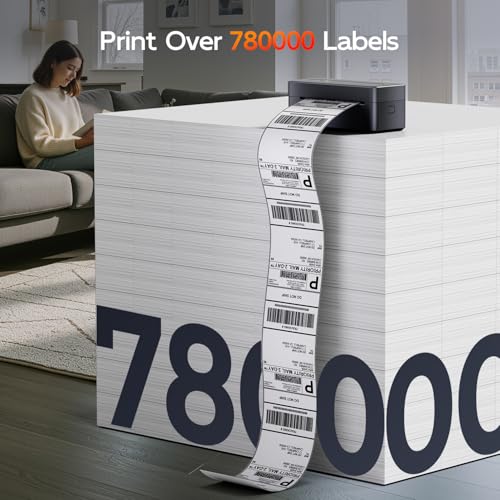Image of TATTMUSE Thermal Shipping Label Printer 4X6 Upgraded, 2026 New Version Bluetooth Label Printer for Small Business and Package, Support iOS, Android, Windows, Mac, Come with Label Holder