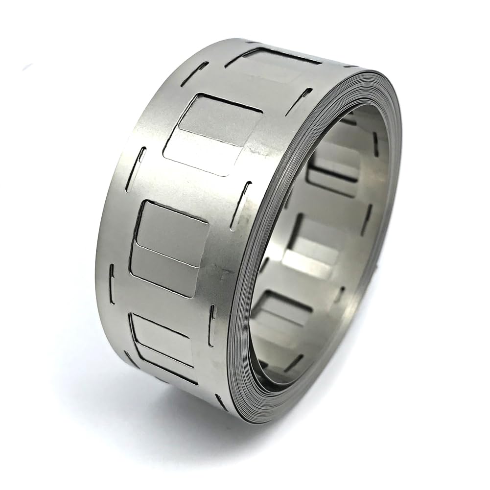 MatchWhiz 2P Nickel Strip 0.15x27mm (16.4ft/roll) Spacing 20.2mm for 18650 Soldering, Li-Po Battery, NiMh and NiCd Battery Pack Battery and Spot