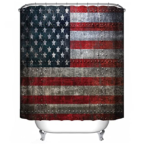 Duschvorhang Nationalflagge Bad Vorhänge Polyester Wasserdicht Anti Schimmel Badezimmer ​Duschvorhang mit 12 Haken 200x200cm Cover