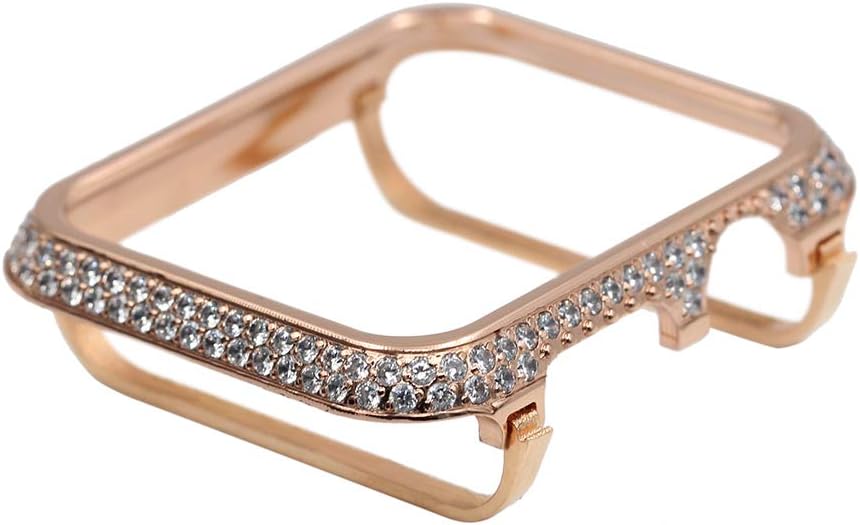 🔥 Flash Sale Callancity 42mm Crystal Metal Face Cover Rose Gold Compatible With Apple Watch Series 1 2 3 Edition For Men/Women Amazing 🔥 Callancity 42mm Crystal Metal Face Cover Rose Gold Compatible With Apple Watch Series 1 2 3 Edition For Men/Women