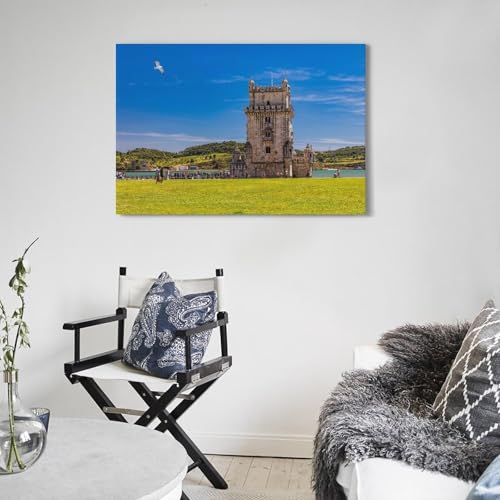 Poster moderne sur toile 40x60 cm avec cadre pour salon élégant