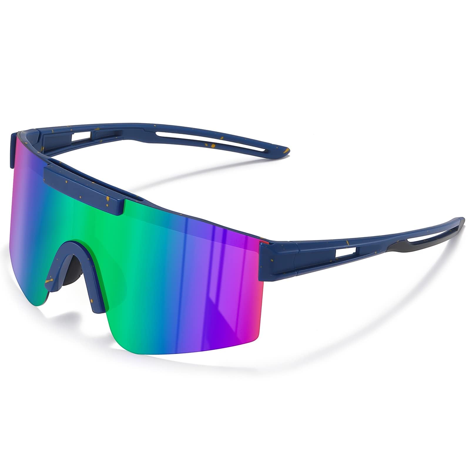 konqkin Cycling Glasses-Sports-Sunglasses-Mens-Womens-Polarised Sun Glasses UV400 Protection Ski Goggles Outdoor Bicycle Motorbike Driving Fishing Hiking,blue green