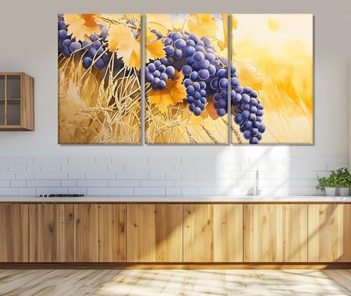 Decoration murale de cuisine moderne triptyque pour masquer un mur vide - 2