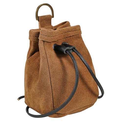 Pochette ceinture Renaissance marron sac de ceinture costume médiéval 5x3.5x4