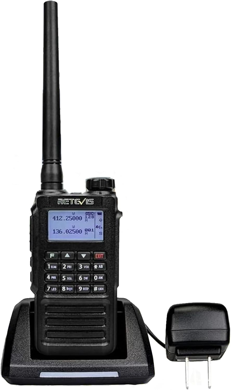 Retevis RT87 2 Way Radio Long Range, IP67 Waterproof 1m/30min,Fully Dustproof, Rugged Two Way radios,Emergency Alarm, 128 Channel, High Power, VOX, Walkie Talkie for Security Outdoor Camping(1 Pack)