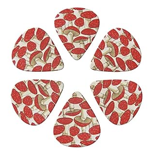 Ensemble de 6 médiators de guitare champignon rouge blanc pour guitare acoustique, guitare électrique, basse, ukulélé… - Les Beatles, Paul McCartney, John Lennon, RIngo Starr, George Harrison Ensemble de 6 médiators de guitare champignon rouge blanc pour guitare acoustique, guitare électrique, basse, ukulélé… – Image 4