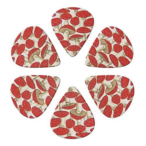 Ensemble de 6 médiators de guitare champignon rouge blanc pour guitare acoustique, guitare électrique, basse, ukulélé… - Les Beatles, Paul McCartney, John Lennon, RIngo Starr, George Harrison Ensemble de 6 médiators de guitare champignon rouge blanc pour guitare acoustique, guitare électrique, basse, ukulélé… – Image 5
