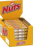 NESTLÉ NUTS Schokoriegel, der Klassiker mit ganzen Haselnüssen & Karamell umhüllt von Milchschokolade, 24er Pack (24x42g)