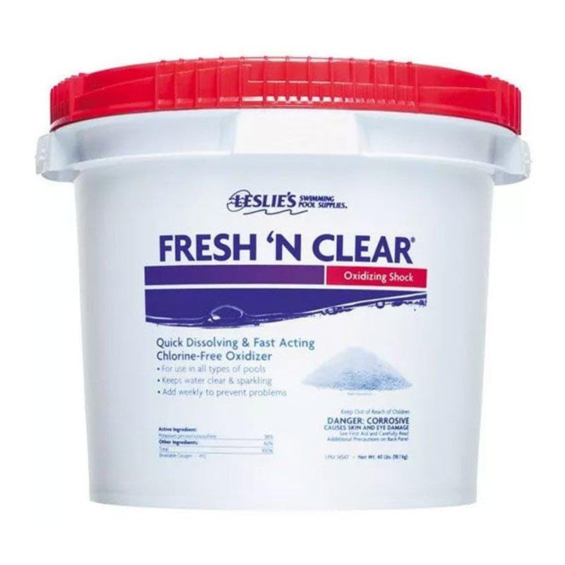 Leslie's Fresh 'N Clear Granular Non Chlorine Oxidizing Pool Shock - for Sanitizing Swimming Pools, Spas, and Hot Tubs - 40 Pounds