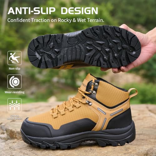 Image of Waterproof Hiking Boots for Men Non-Slip Lightweight