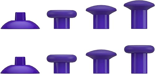 Miniatura 5 de eXtremeRate ThumbsGear Interchangeable Thumbstick for Xbox Controller - Improve Comfort - Purple 3 Height Domed & Concave Grips Ergonomic Adjustable