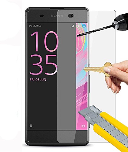 HQ-CLOUD® 1 Film Vitre Verre Trempé de Protection d'écran pour Sony Xperia XA (Non Compatible Xperia XA Ultra) - Transparent