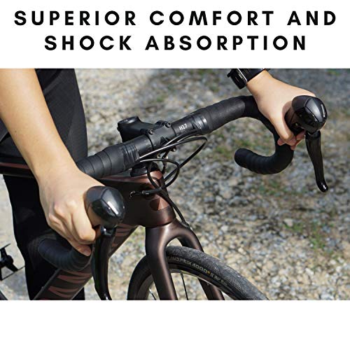 Vincita Silicone Bike Grip Tape For Road Bike Handlebar - Black Color - Cycling Handlebar Tap Made With Silicone, No Adhesive Needed #TOP3