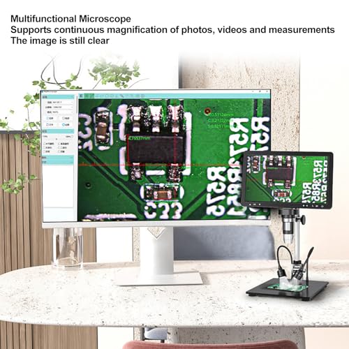 Microscope à souder numérique 10,1'' 1500X avec 8 LED réglables
