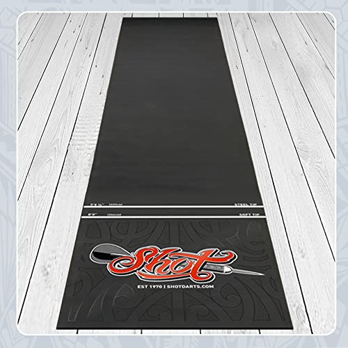 Shot Darts Professional Dart Mat-Dart Points And Flooring Protector-Heavy Duty Pro Darts Mat-(9Ft 8" X 2Ft 0") #TOP1