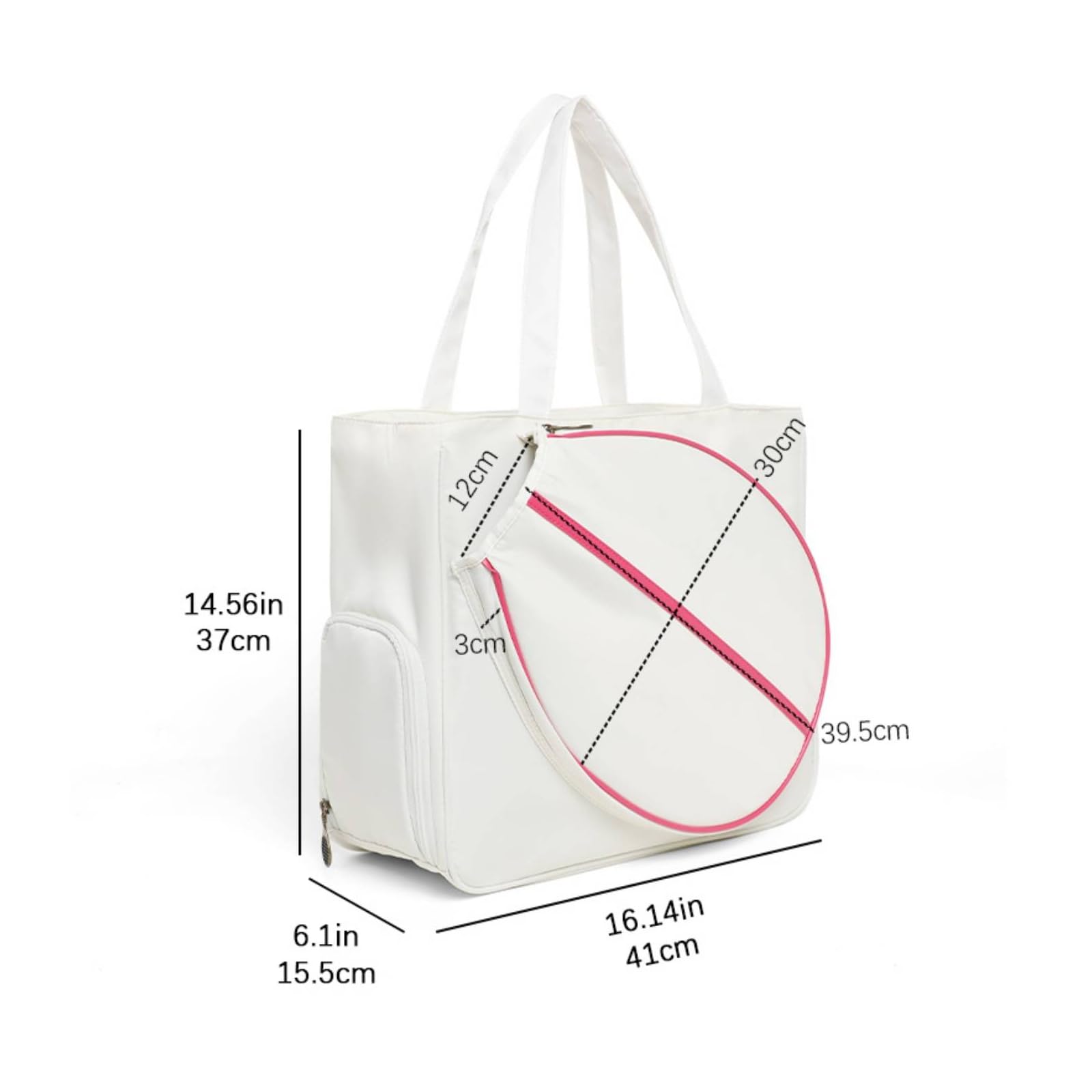 Borsa da Tennis Impermeabile Borsa Tote con Scomparto Scarpe Traspirante Borsone Sportivo per Palestra