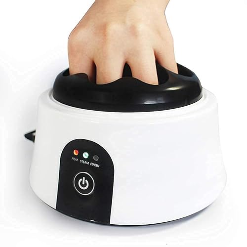 Máquina eliminadora de esmalte de uñas de vapor mejorada vaporizador de uñas con empujador de cutículas de acero inoxidable para remojar el esmalte