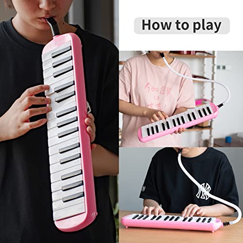 image for MUSICUBE Melodica for Kids 32 Keys Melodica Instrument Air Piano Keybo