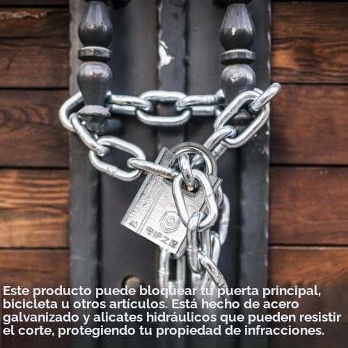 Candado de cadena para bicicleta, 0,8 m, anticorte, candado con 4 llaves, cadena y candado para bicicletas, motocicletas, puertas