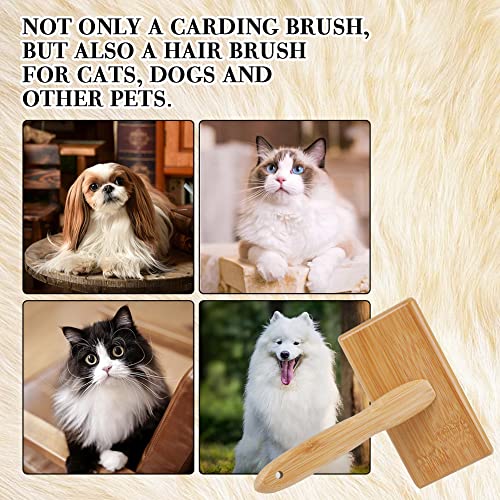 Wool Carder Needle Felting Tools - 2 Pcs Needle Felting Tool Wool Comb Blends Felting Wool Easily - Carding Brushes For Needle Felting Wool Slicker Brush For Dogs #TOP5
