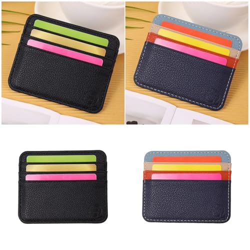 Card Holder for Everyday Essential PU Leather Wallet Purse Holds Multiple Cards for Business Travel And2