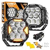 Auxbeam - Luz de conducción LED de 4 pulgadas, hiperbrillante