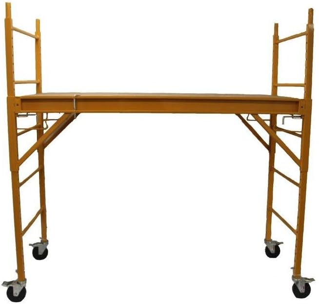 Pro Advantage Equipment Multipurpose Baker Style Drywall Scaffolding 6 ft. x 6 ft. x 29โ 1000 lb. Load Capacity