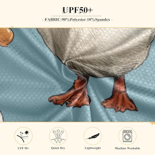 Duck Pattern with Flowers Boys Rash Guard Long Sleeve UPF 50+ Boys Swim Shirt Quick Dry Shirt for 3-12 Years4