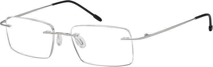 Eyekepper Frameless Reading Glasses for Men - Rectangular Rimless Reading Aid Silver +2.50