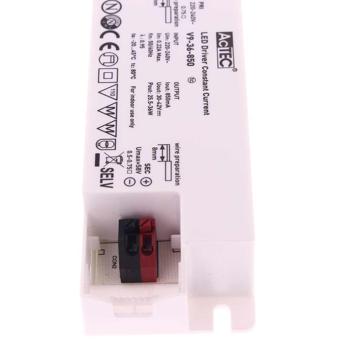 A2ZWORLD Led Driver CC, 800mA Max 34W, alimentation LED Courant constant, entrée 220-240V, sortie 30V-42VDC, connexion à fil