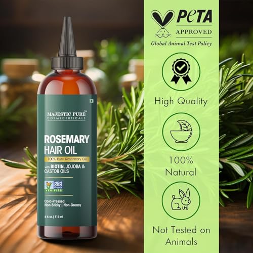 Majestic Pure Rosemary Oil for Hair Growth – 4 fl oz with Applicator — view 4